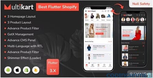 More information about "Best Shopify Flutter E-commerce Full App - Multikart"