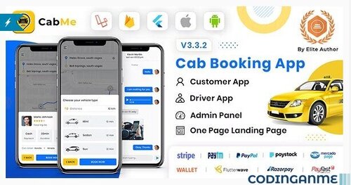 More information about "CabME - Flutter Complete Taxi Booking Solution"