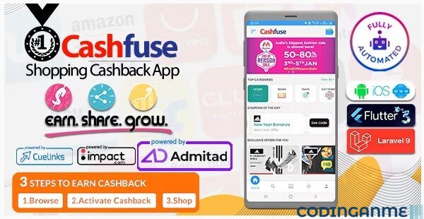 Cashfuse - Affiliate Marketing, Price Comparison, Coupons and Cashback App