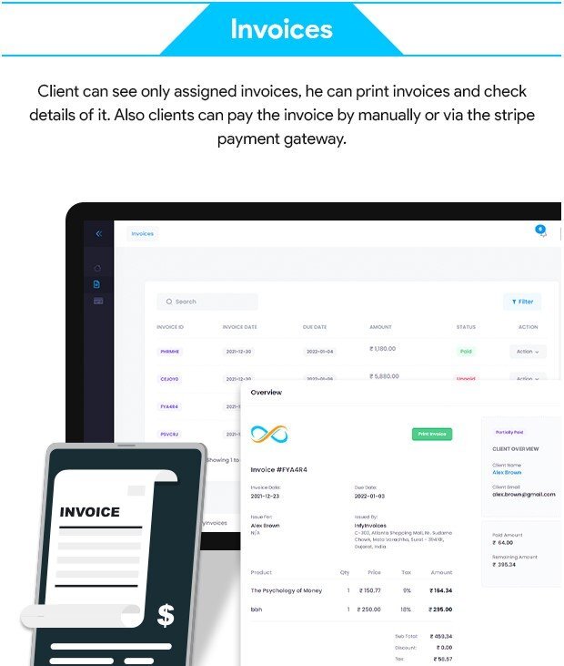 Invoices - Laravel Invoice Management System - Accounting and Billing ...