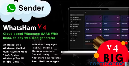 More information about "WhatsHam - Cloud based WhatsApp SASS System with Lead Generator With Free Meta API (v4)"