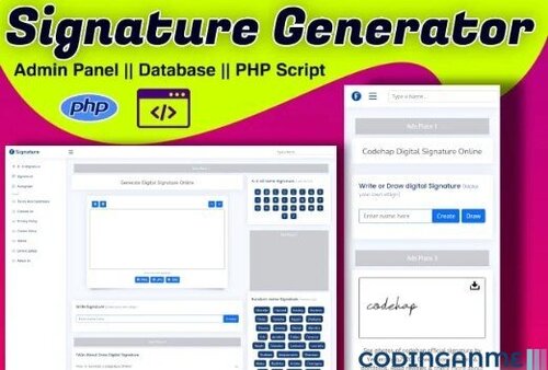 More information about "Digital Signature Generator PHP Script With Admin Panel"