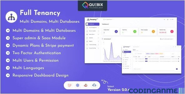 Full Tenancy - Domains, Database, Users, Role, Permissions & Settings