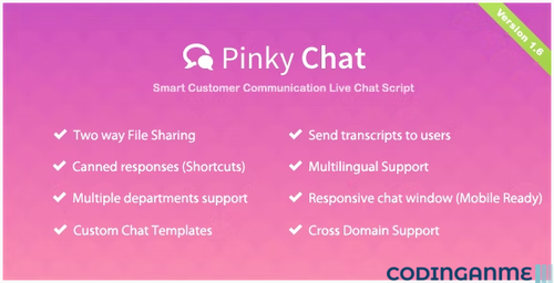 More information about "Pinky Chat - PHP Live Chat Script"