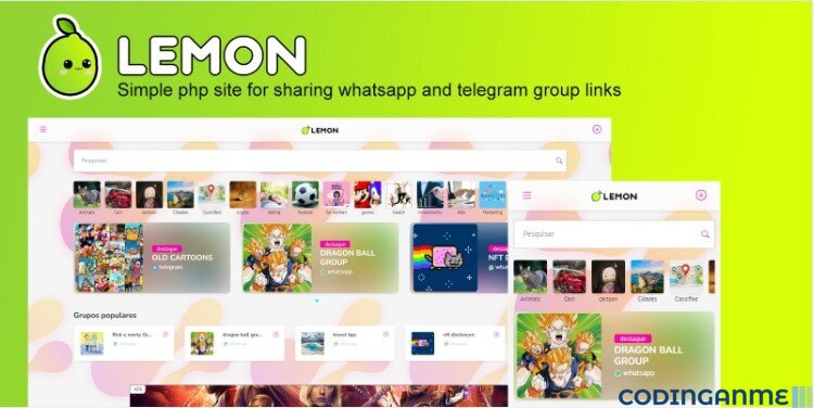 Lemon - Share Whatsapp And Telegram Groups