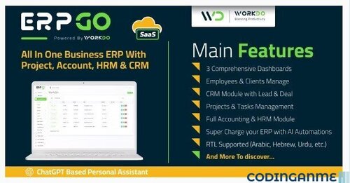 More information about "ERPGo SaaS - All In One Business ERP With Project, Account, HRM, CRM & POS"