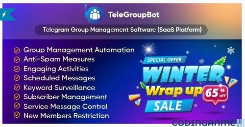 More information about "TeleGroupBot - Telegram Group Management Software (SaaS Platform)"