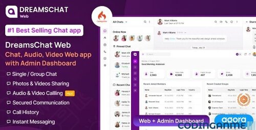 More information about "DreamsChat Web - Chat, Audio, Video Web APP with Admin Dashboard"