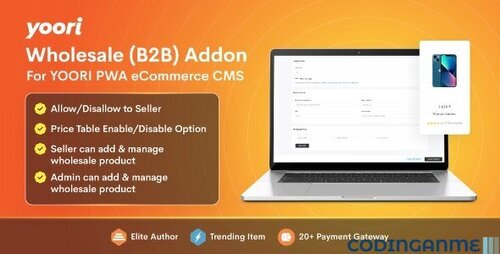 More information about "Wholesale (B2B) Add-on for YOORI PWA eCommerce"