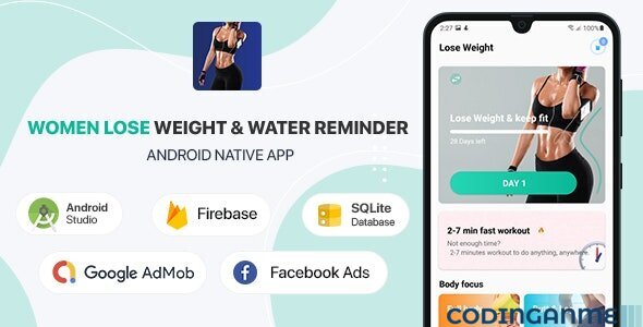 Women Lose Weight & Water Reminder - Android (Kotlin)