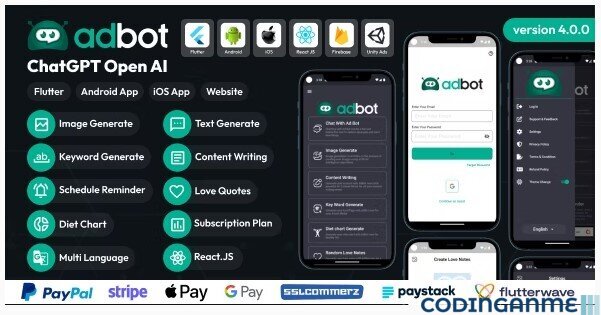 AdBot - ChatGPT Open AI Android and iOS App