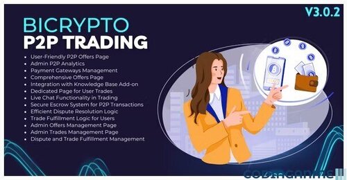 More information about "P2P Trading Addon For Bicrypto - P2P, Livechat, Offers, Moderation, Escrow, Disputes, Reviews"