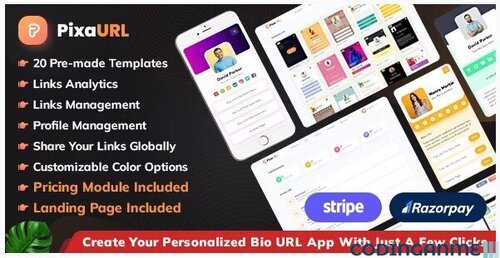 More information about "PixaURL - Run Your Own SaaS Platform for Building Bio URL , Mini Sites, Digital Cards"