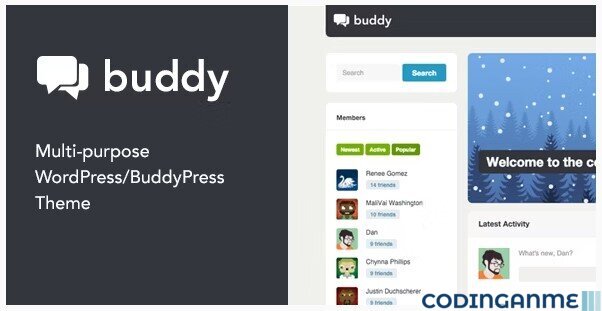 Buddy: Simple WordPress & BuddyPress Theme