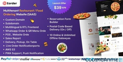 More information about "Eorder - Multitenant Restaurant / Food Ordering Website (SAAS)"