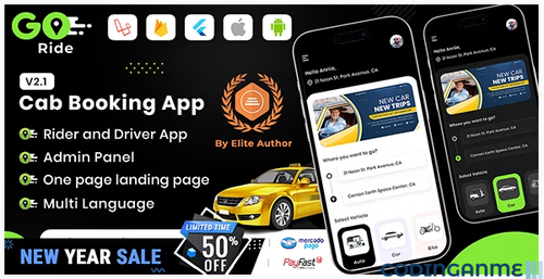 More information about "GORIDE | InDriver Clone | Flutter Complete Taxi Booking Solution"