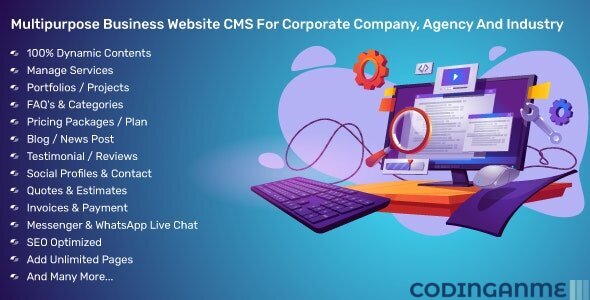 Multipurpose Business Website CMS For Corporate Company, Agency And Industry