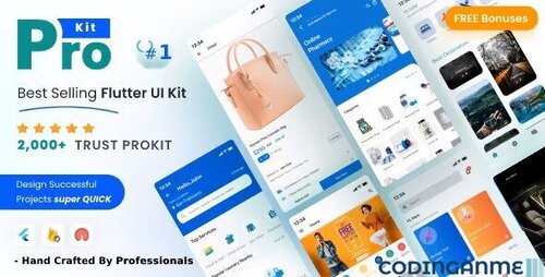 More information about "ProKit Flutter - Best Selling Flutter UI Kit with Chat GPT App"