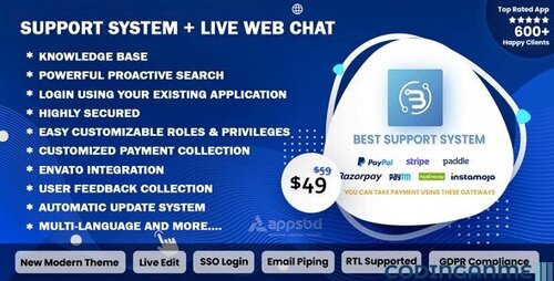 More information about "Support System-Live Web Chat & Client Desk & Ticket Help Desk"