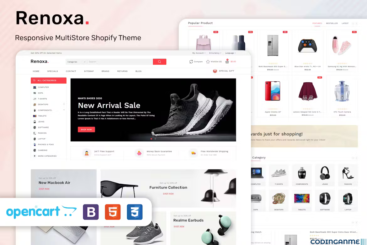 Renoxa - Multipurpose Opencart Responsive theme