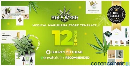 More information about "Holy Weed - Medical Marijuana Shopify Store Template for Cannabis Oil and Drug Shop"