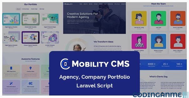 Mobility CMS - Agency, Company Portfolio Laravel Script