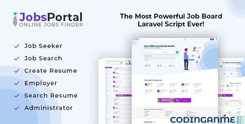 More information about "Jobs Portal - Job Board Laravel Script"