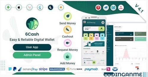 More information about "6Cash - Digital Wallet Mobile App with Laravel Admin Panel"