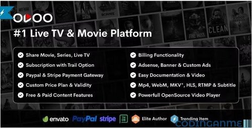 More information about "OVOO - Live TV & Movie Portal CMS with Membership System"