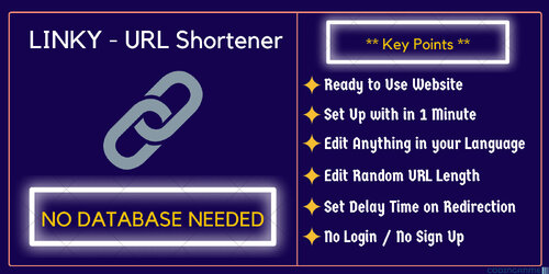 More information about "Linky - URL Shortener Script without database"