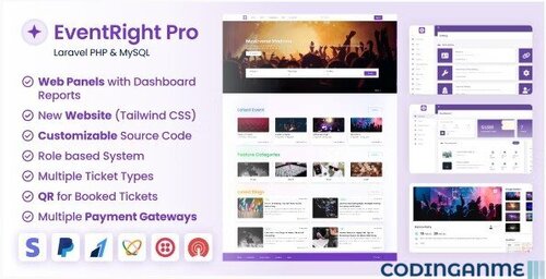 More information about "EventRight Pro - Ticket Sales and Event Booking & Management System with Website & Web Panels (SaaS)"