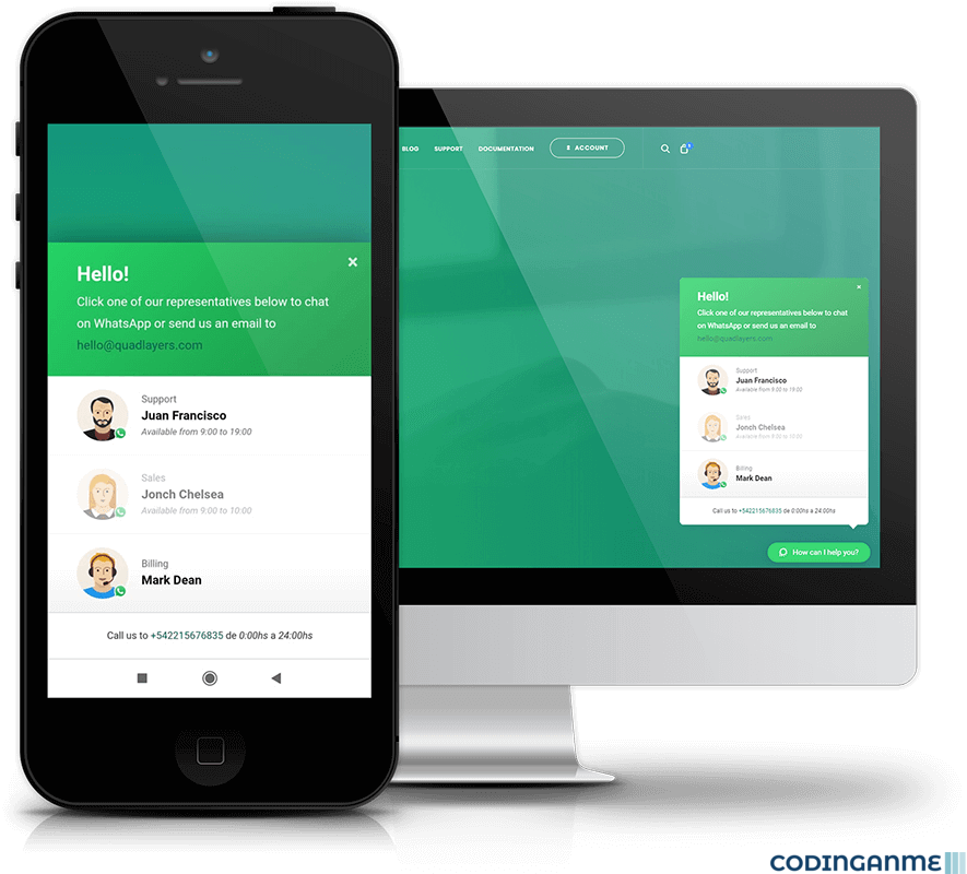 WhatsApp Chat Pro (WP Social Chat) for WordPress