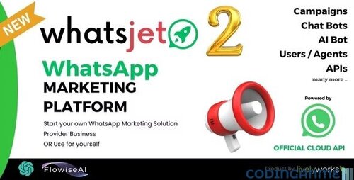 More information about "WhatsJet SaaS - A WhatsApp Marketing Platform with Bulk Sending, Campaigns & Chat Bots"