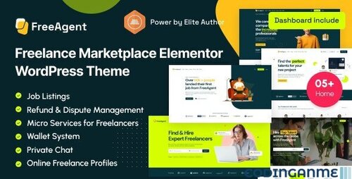 More information about "FreeAgent - Freelance Marketplace Elementor WordPress Theme"