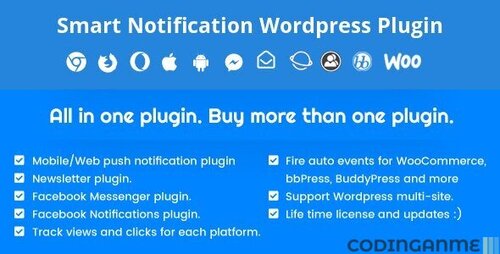 More information about "Smart Notification Wordpress Plugin. Web & Mobile Push, FB Messenger, FB Notifications & Newsletter"