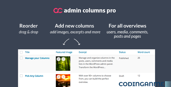 Admin Columns Pro + Addons