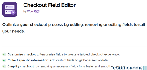 More information about "Checkout Field Editor for WooCommerce"