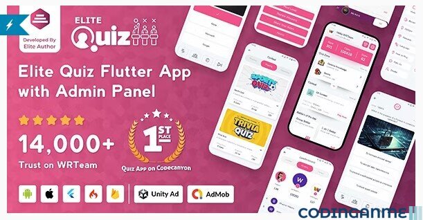 More information about "Elite Quiz - Trivia Quiz | Quiz Game - Flutter Full App + Admin Panel"