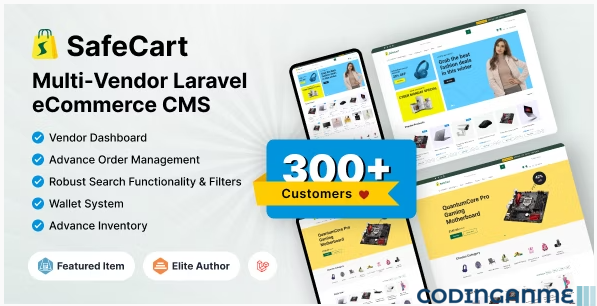 Safecart - Multi-Vendor Laravel eCommerce platform