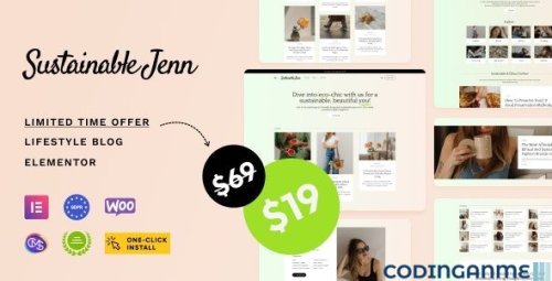 More information about "Sustainable Jenn - Eco Lifestyle Blog WordPress Theme"