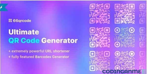 66qrcode - QR Codes & Barcodes Generator & URL Shortener (SAAS)