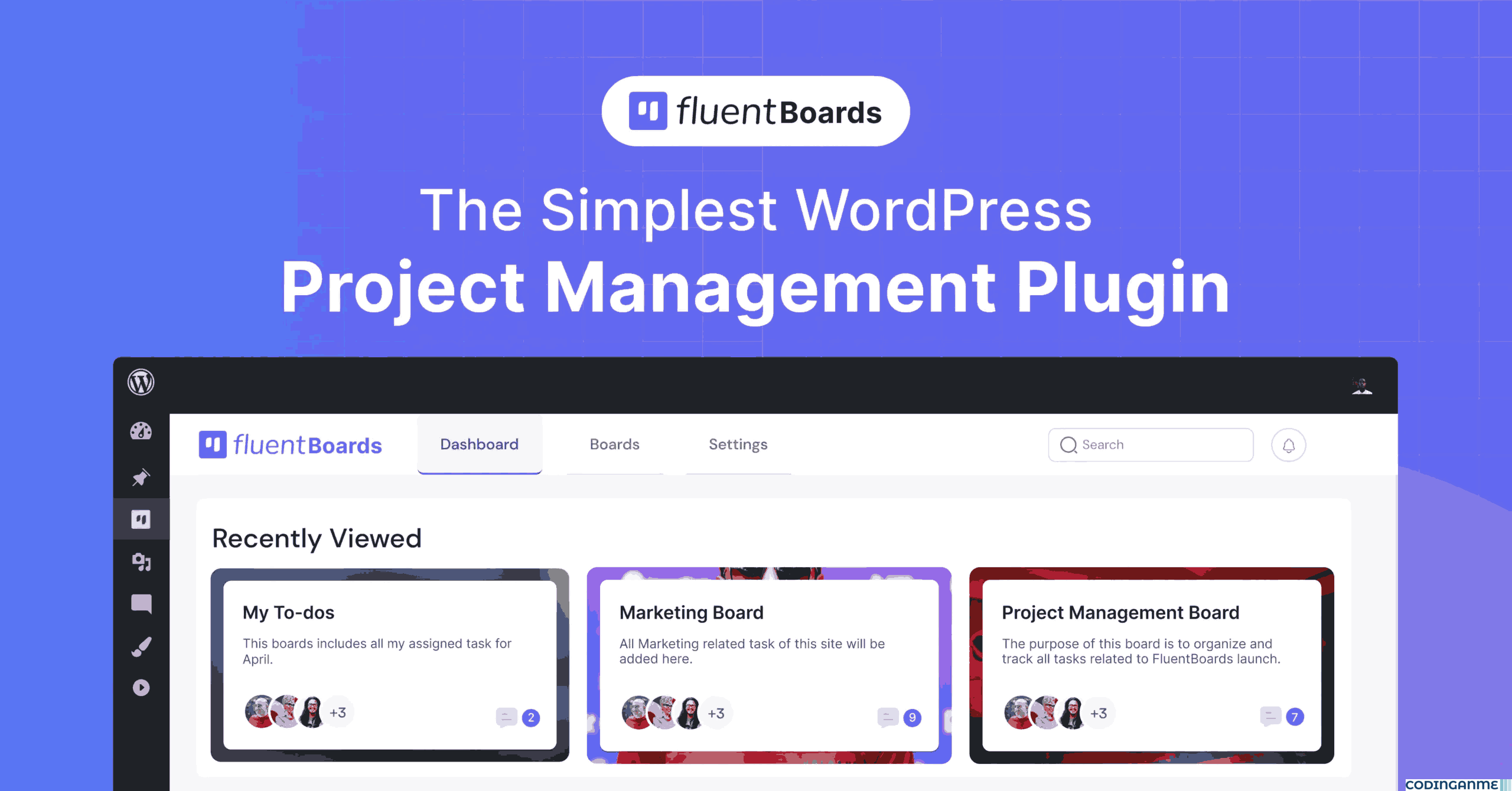 Fluent Boards Pro - The Simplest Project Management Plugin for WordPress