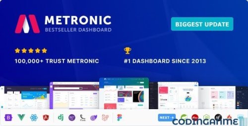 More information about "Metronic | Tailwind, Bootstrap, React, Vue, Angular, Asp.Net & Laravel Admin Dashboard HTML Template"