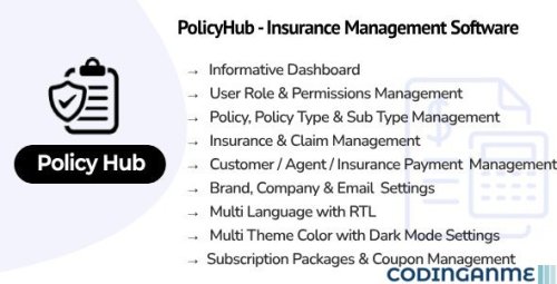 More information about "PolicyHub - Insurance Management Software"