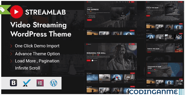 Streamlab - Video Streaming WordPress Theme