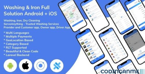 More information about "clothes washing and laundry multi-vendor full app solution android + ios (Laundry Wala) Ionic 7"