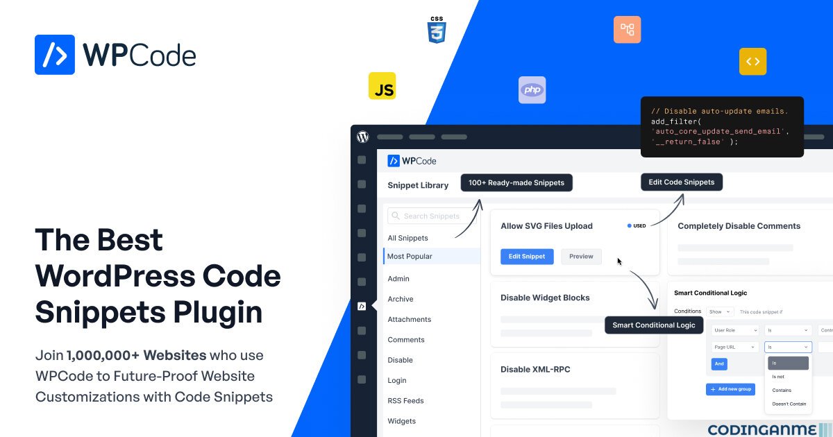 WPCode Pro - The Best WordPress Code Snippets Plugin