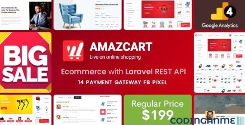 More information about "AmazCart - Laravel Ecommerce System CMS + Addons"