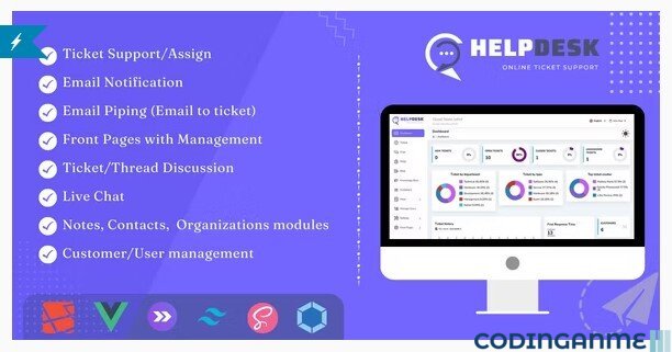 HelpDesk - Online Ticketing System with Website - ticket support and management