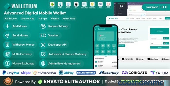 Walletium - Digital Wallet and Payment Gateway Full Solution